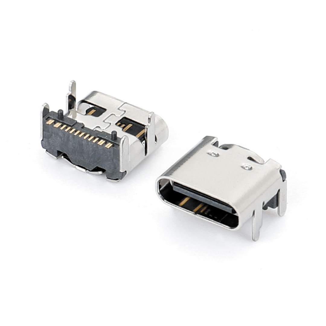 USB Type C Female Connector, Female,16P