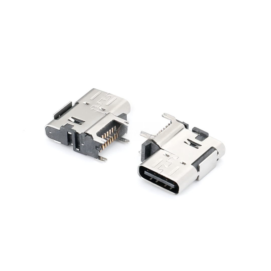 USB Type C Female Connector, Female,16P