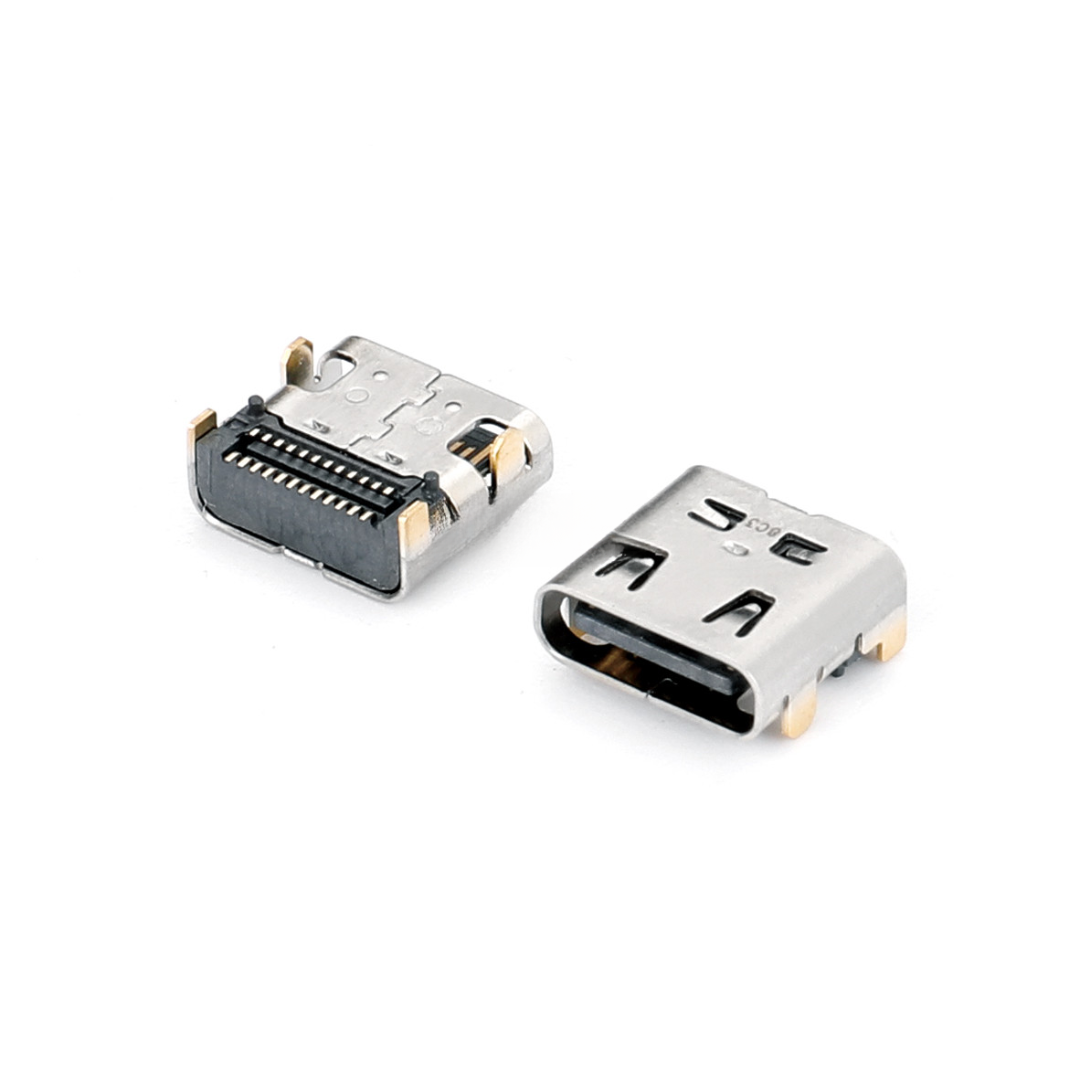 USB Type C Female Connector, Female, 24P