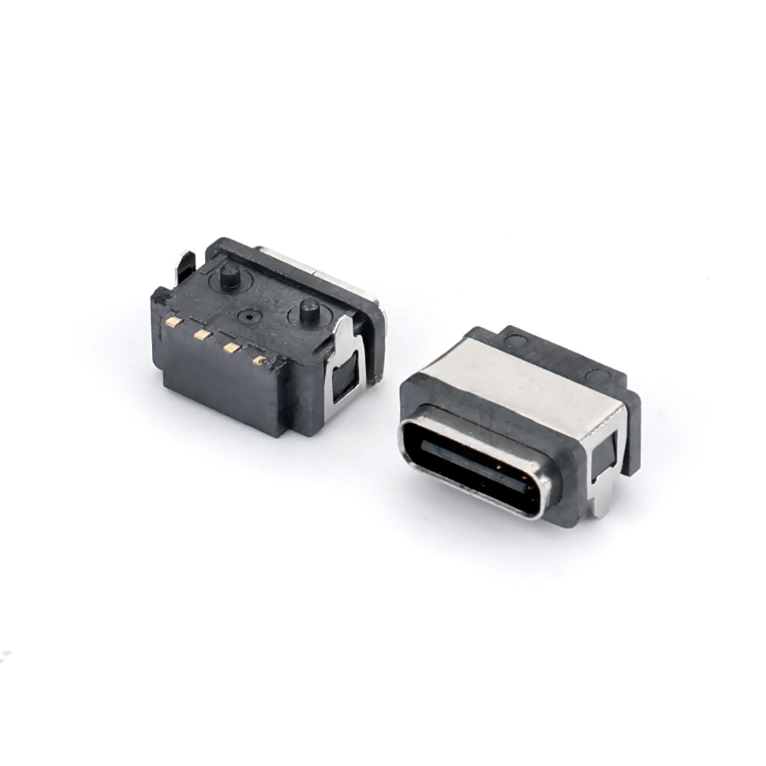 USB Type C Female Connector,Waterproof Female,4P