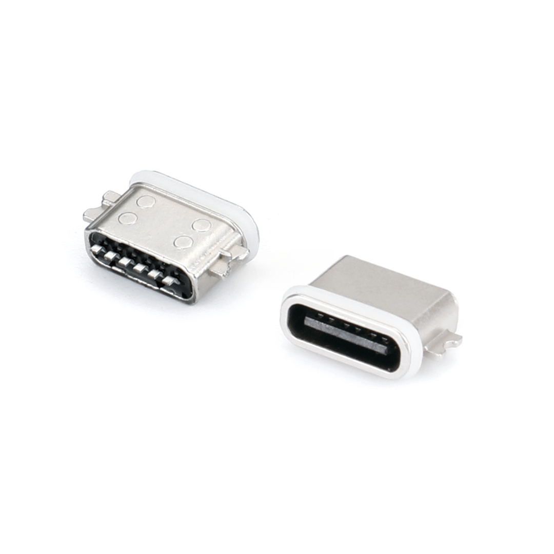 USB Type C Female Connector,Waterproof Female,6P