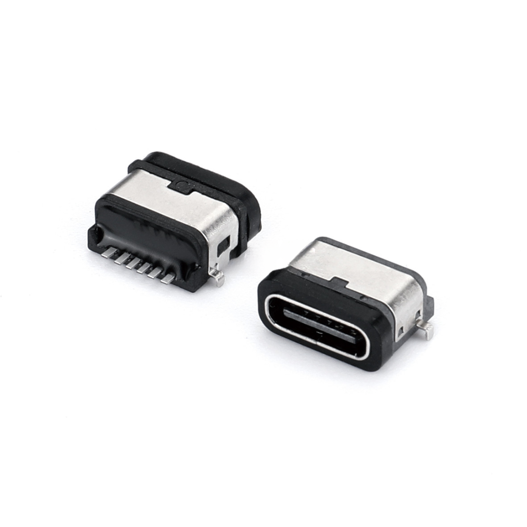 KMUCW06006L USB Type C Female Connector,Waterproof Female,6P