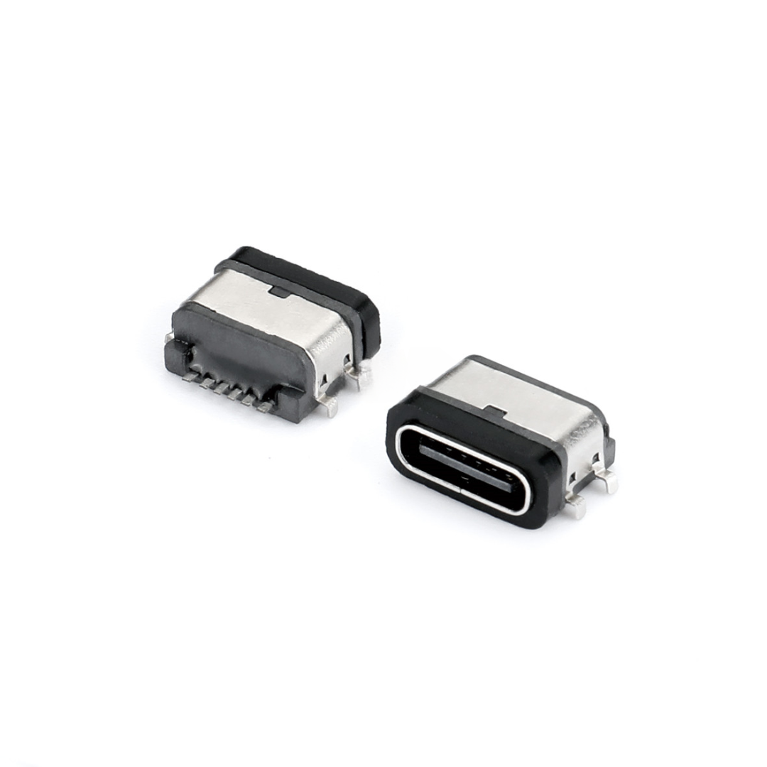 KMUCW06007L USB Type C Female Connector,Waterproof Female,6P